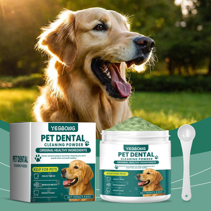 Dog Teeth Cleaning Powder Gentle Remove Tartar Plaque Calculus Freshen Breath Strengthen Protect Gum Health Pet Oral Care Powder