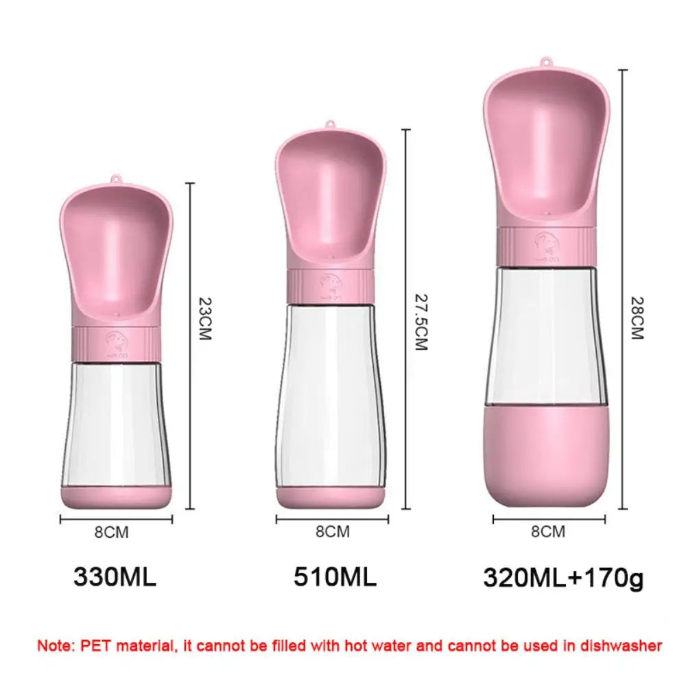 2 in 1 Dog Water Bottle Portable Water Dispenser with Food Container for Small Large Dogs Cats Golden Retriever Feeding Supplies