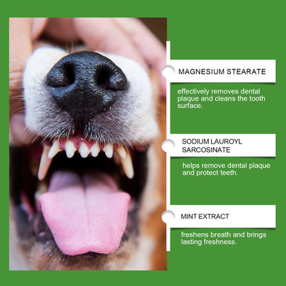 Yegbong 150g Dog Teeth Cleaning Powder - Gentle Dental Care for Pets - Removes Tartar, Stains & Bad Breath - Whitens Teeth