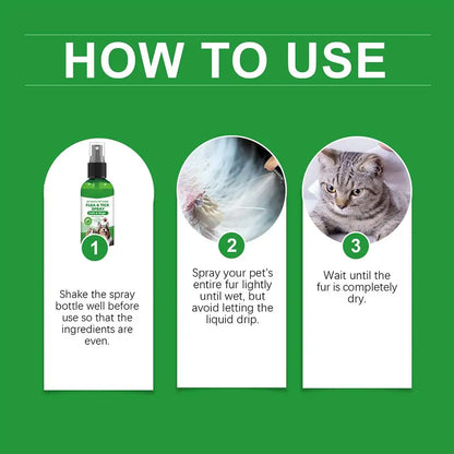 100ml Pet Insect Repellent Dog Cat Hair Skin Insect Repellent Spray Daily Gentle Care Agent Repel Fleas Mites Pet Cleaning Spray
