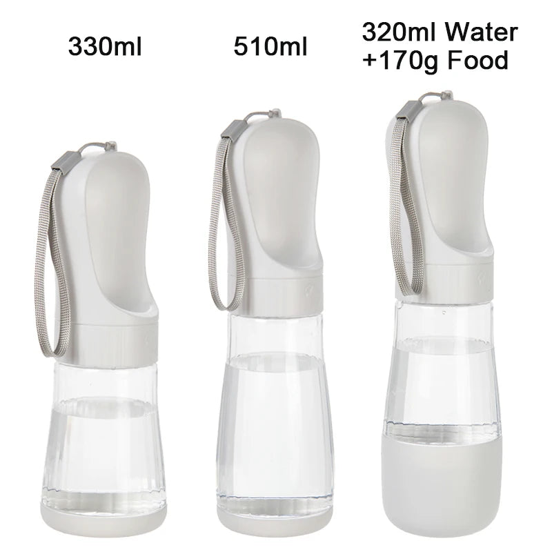 2 in 1 Dog Water Bottle Portable Water Dispenser with Food Container for Small Large Dogs Cats Golden Retriever Feeding Supplies