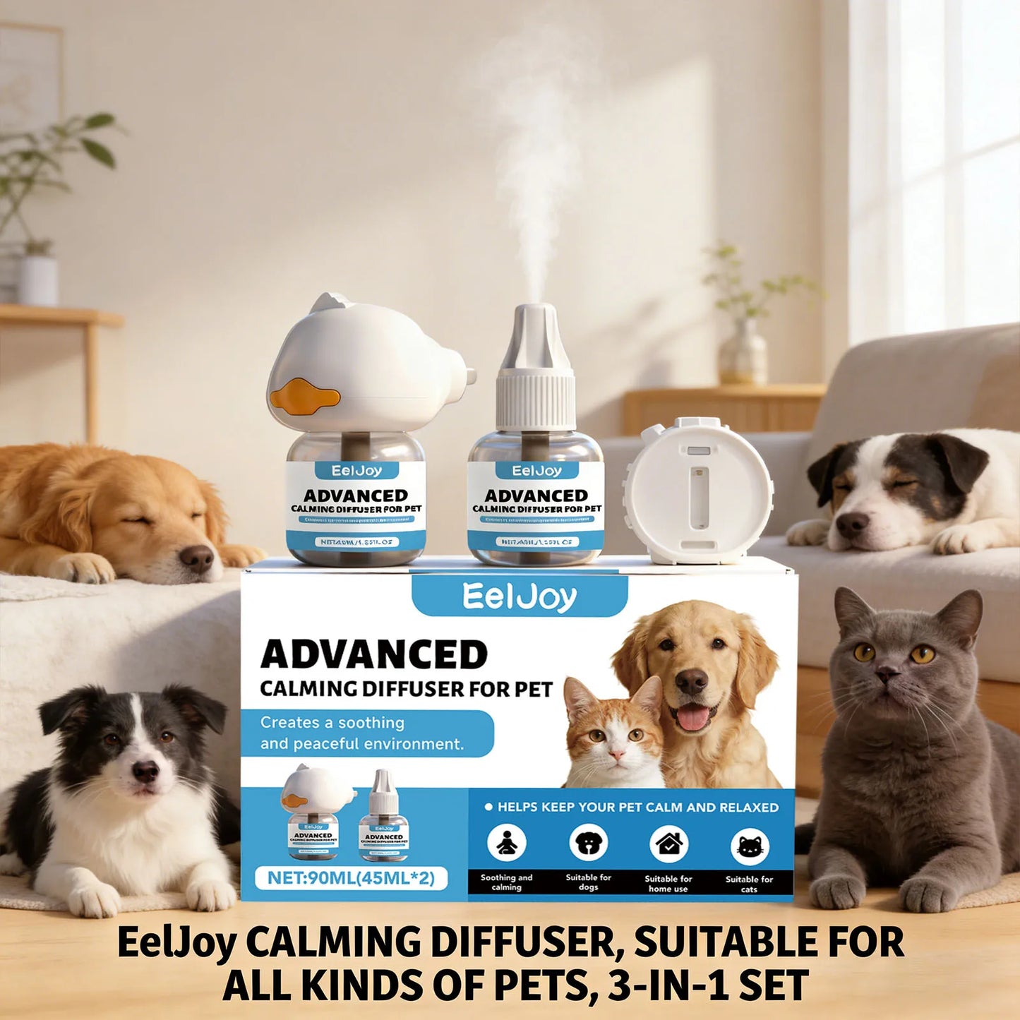 Dog Calming Diffuser Kit Relaxing Anti Anxiety Relief New Environment Stress Preventing Urinary Incontinence Pet Soothing Liquid
