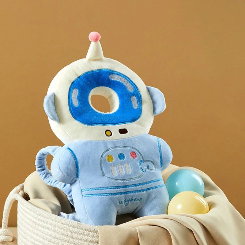 AIBEDILA Cartoon Astronaut Baby Anti-Fall Pad Head Back Protector Pillow for Newborn Infant Toddler Safety Protection Cushion