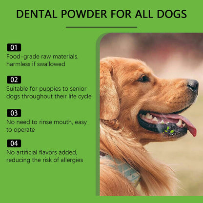 Yegbong Dog-Specific Teeth Cleaning Powder – Freshens Breath, Prevents Oral Diseases,Non-Irritating, Suitable for Sensitive Gums