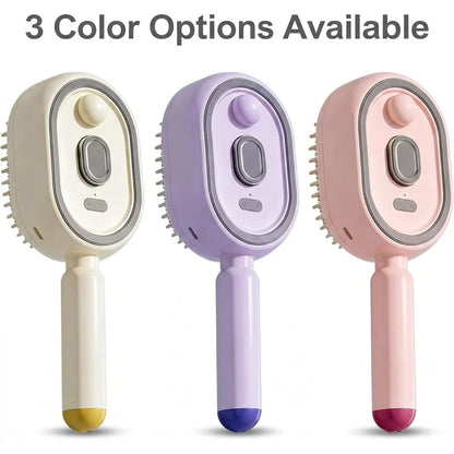 Electric Spray Air Cushions Massage Comb 3 in 1 Self Cleaning Steam Essential Oil Brush Rechargeable Spray Scalp Massager Combs