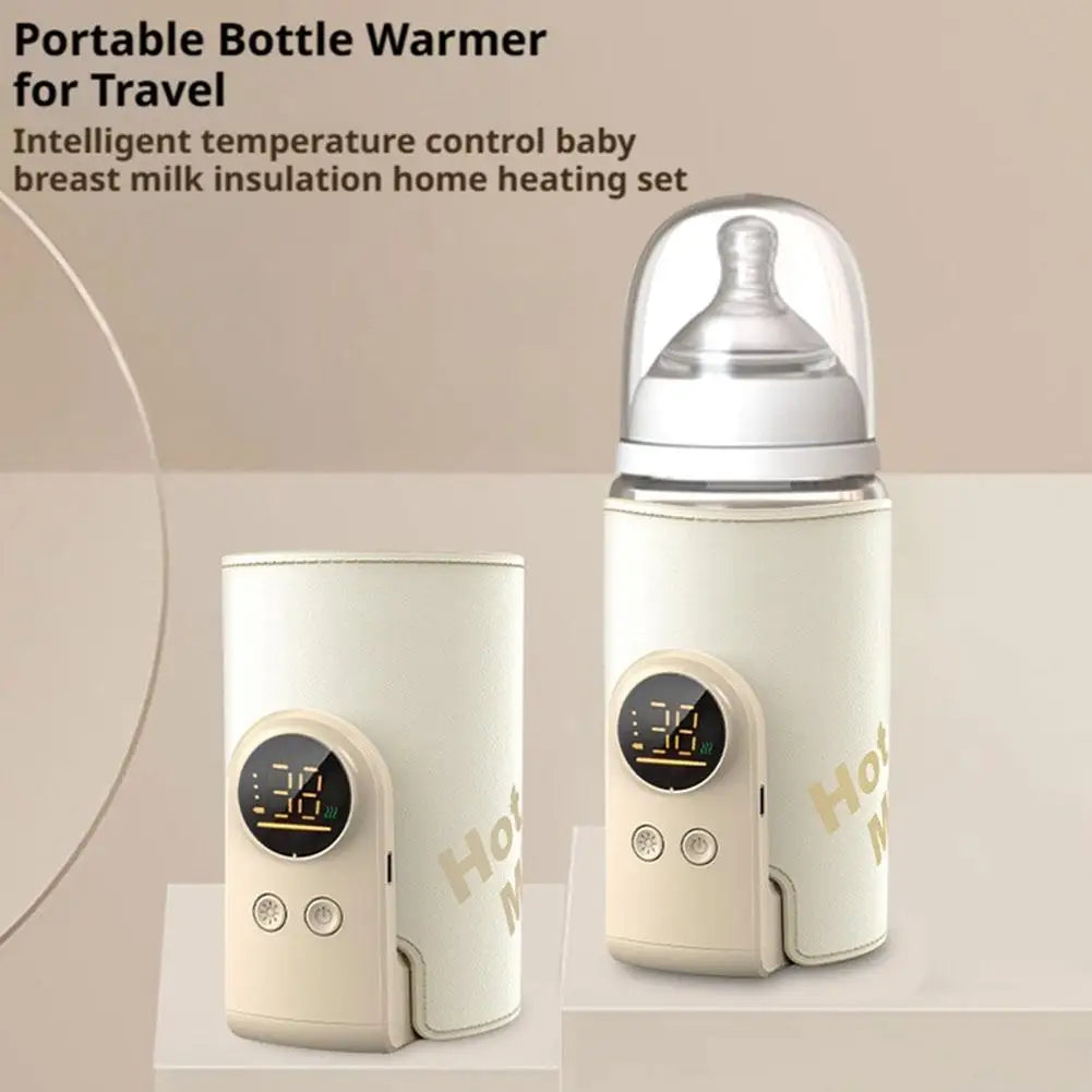 6000/8000mAh Rechargeable Baby Bottle Warmer Baby Feeding Bottle 4-10hrs Smart Temperature Control Newborn Bottle Warmer Sleeve