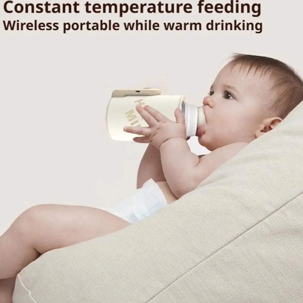 6000/8000mAh Rechargeable Baby Bottle Warmer Baby Feeding Bottle 4-10hrs Smart Temperature Control Newborn Bottle Warmer Sleeve
