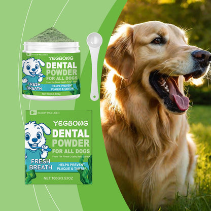 Yegbong Dog-Specific Teeth Cleaning Powder – Freshens Breath, Prevents Oral Diseases,Non-Irritating, Suitable for Sensitive Gums
