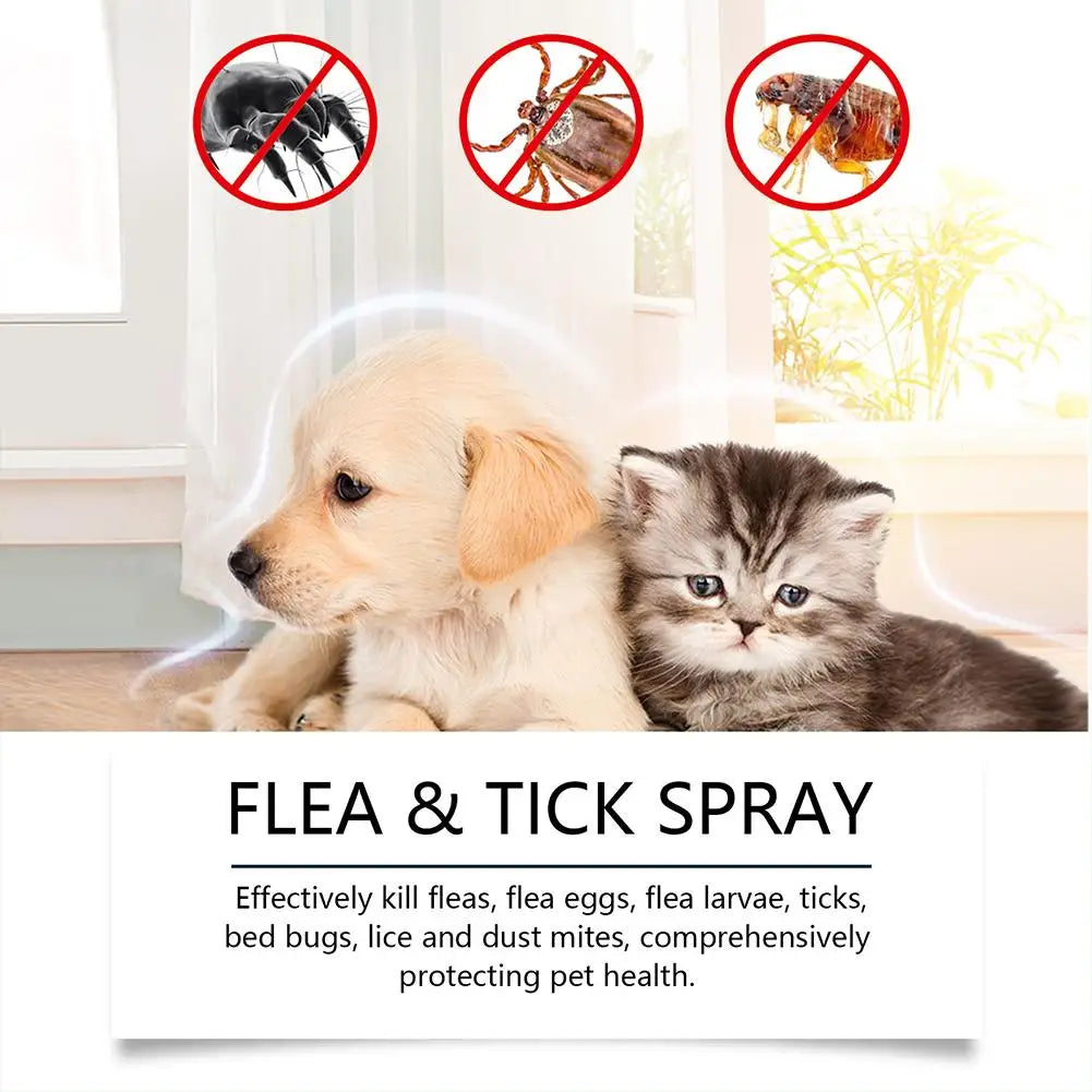 100ml Pet Insect Repellent Dog Cat Hair Skin Insect Repellent Spray Daily Gentle Care Agent Repel Fleas Mites Pet Cleaning Spray