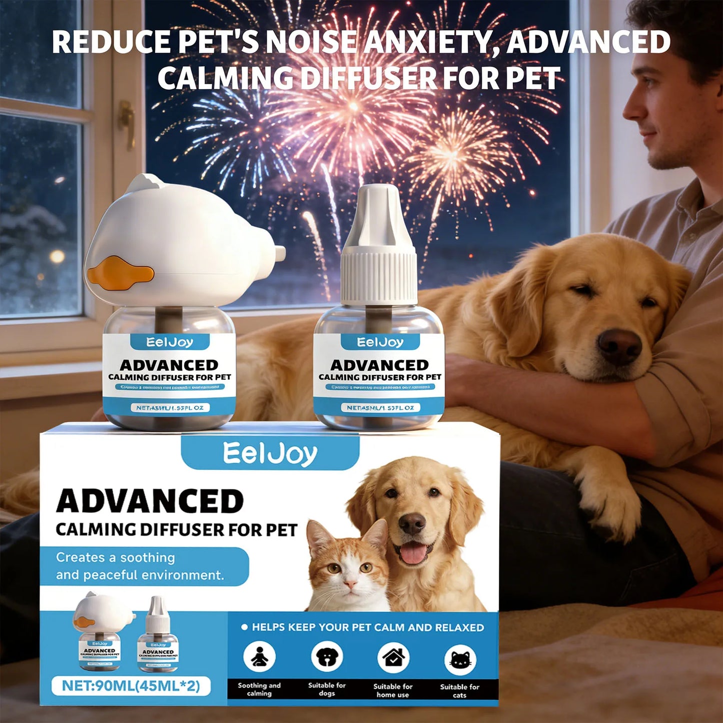 Dog Calming Diffuser Kit Relaxing Anti Anxiety Relief New Environment Stress Preventing Urinary Incontinence Pet Soothing Liquid