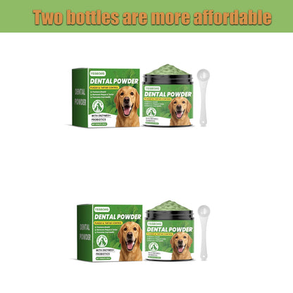 Yegbong 150g Dog Teeth Cleaning Powder - Gentle Dental Care for Pets - Removes Tartar, Stains & Bad Breath - Whitens Teeth