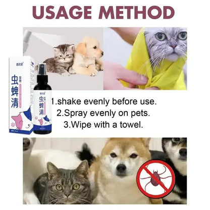 Pet Dog Cat Anti Flea Drops 100ml Insectcide Flea Lice Insect Remover Spray Flea And Tick Concentrate Formula Pet Flea Remover