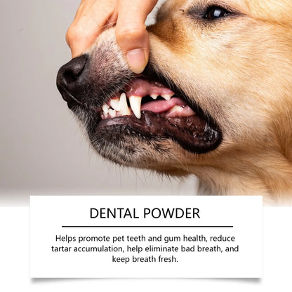 Yegbong 150g Dog Teeth Cleaning Powder - Gentle Dental Care for Pets - Removes Tartar, Stains & Bad Breath - Whitens Teeth
