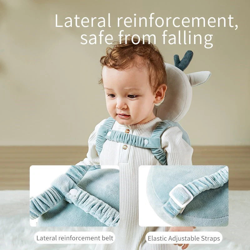 AIBEDILA Cartoon Astronaut Baby Anti-Fall Pad Head Back Protector Pillow for Newborn Infant Toddler Safety Protection Cushion