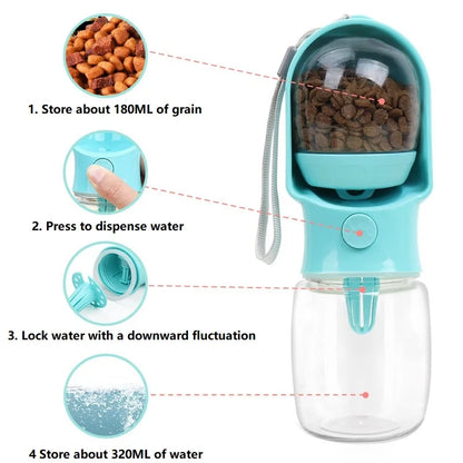320/500ML Portable Dog Cat Water Bottle for Dog Gourd Walk Drinking Bottle Dog Pet Supplies Food Bowl GS07