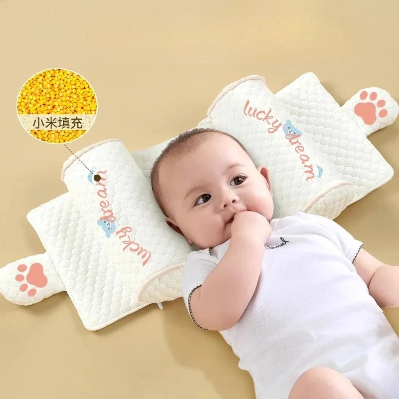Infant Pillow for Newborns Four-Season Breathable Pure Cotton